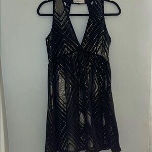 Abercrombie & Fitch Black and Gold Mini Dress